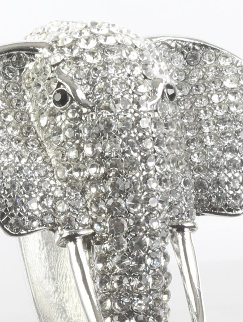 ELEPHANT CRYSTAL BANGLE BRACELET