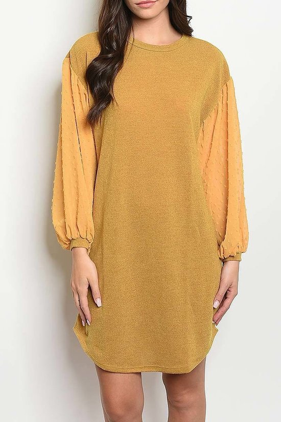 BOAT NECK BUBBLE SLEEVE