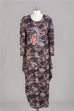 Load image into Gallery viewer, Camo Inspiration Print Knit Maxi Dress