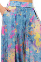 Load image into Gallery viewer, Jean print graphic, wide leg elastic waist