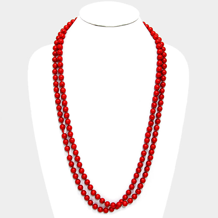 Long pearl strand necklace Set