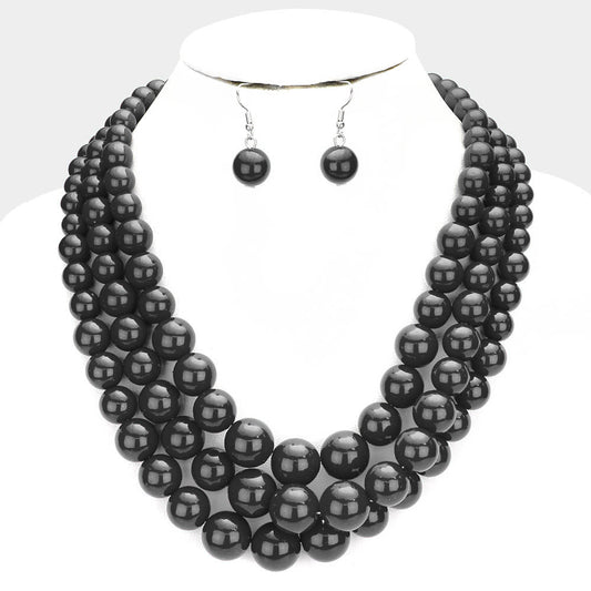 Pearl Layered Chunky Necklace