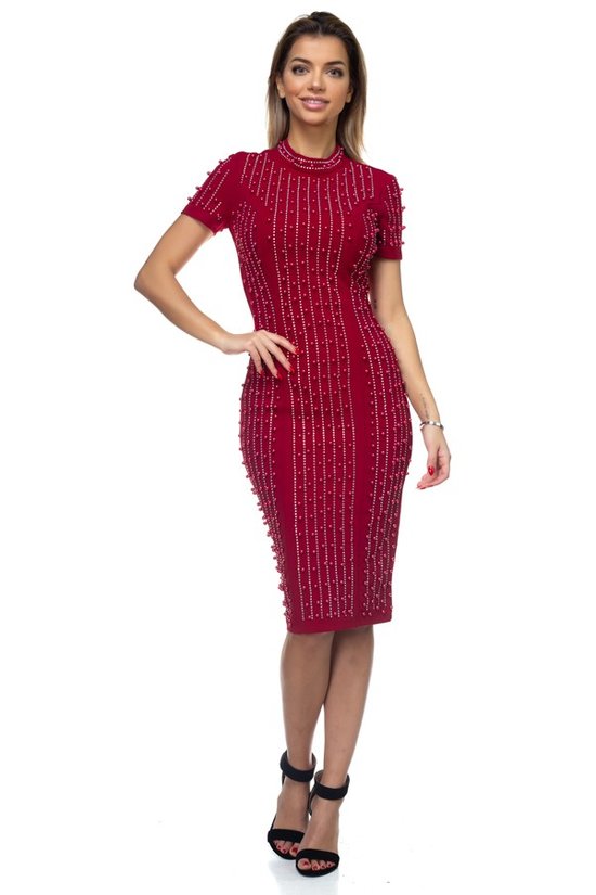 Pearl Embellished  Dress .