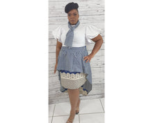 Load image into Gallery viewer, African Bow Tie Maxi Skirt With Matching Head Wrap