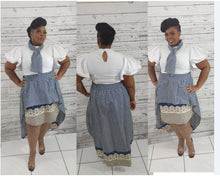 Load image into Gallery viewer, African Bow Tie Maxi Skirt With Matching Head Wrap