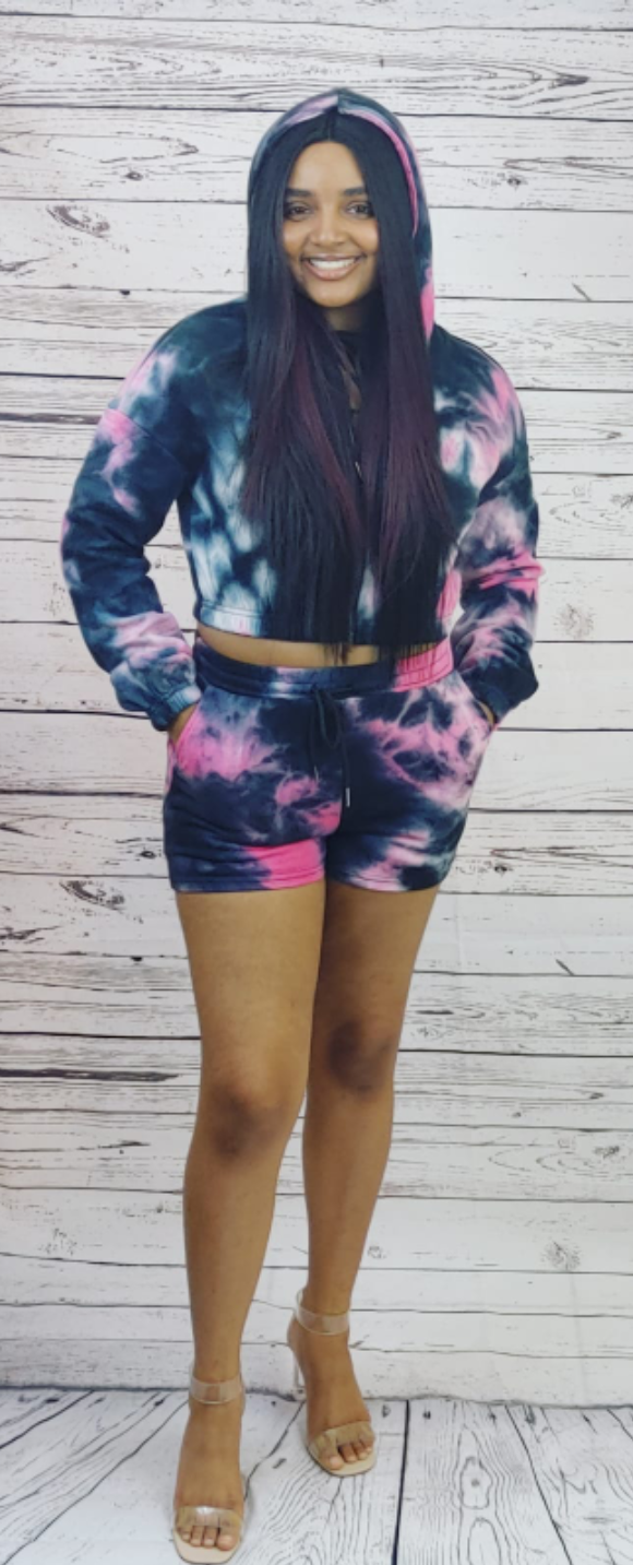 TIE DYE HOODIE SET