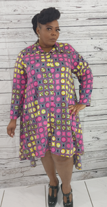 High/low A-line Shirt Dress