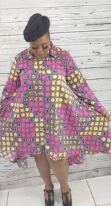 High/low A-line Shirt Dress