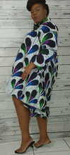Load image into Gallery viewer, Button Down High/ Low Shirt/ African Dress-