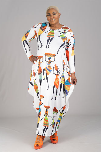 Afrocentric Lady Dress One Size Fits Most