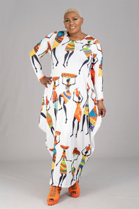Afrocentric Lady Dress One Size Fits Most