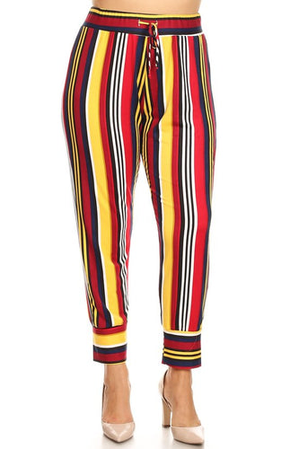 Multi-colored stripe, harlem pants